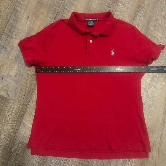 Ralph Lauren Sport Red Polo Shirt Men’s Medium Classic Fit - Picture 6 of 7